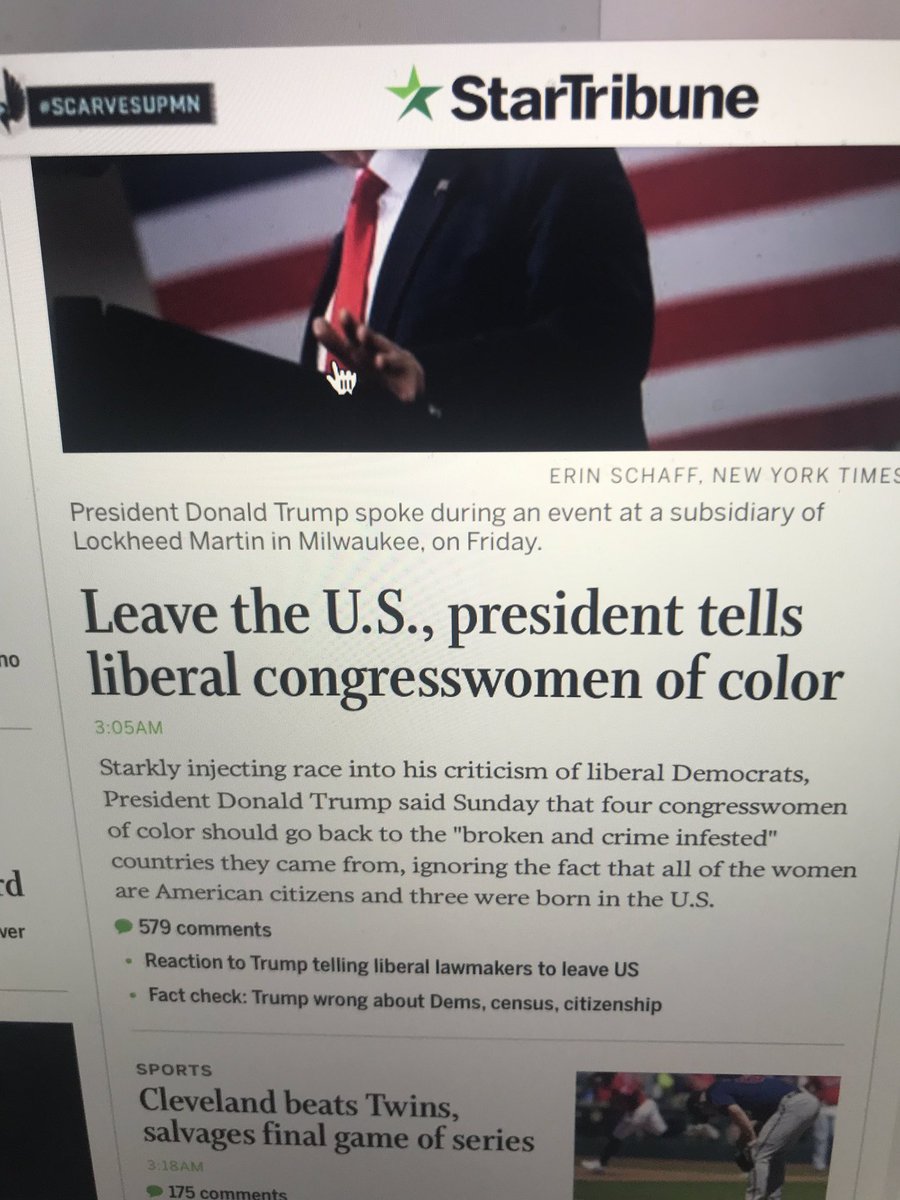 JonJustice's tweet image. Every MN news outlet ran the exact same bias and untrue @AP story about @realDonaldTrump @IlhanMN Tweets. Only @FOX9 dropped the “Of Color” but it was still the same story #FakeNews #LazyReporting