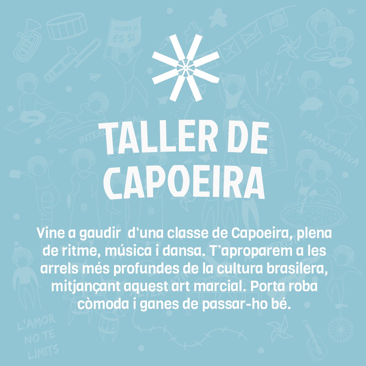 SaligardaLG's tweet photo. Mou el cos amb el projecte autogestionat de @LagarreggaeS 🇯🇲, decora la teva bicicleta 🚴🏼‍♀️, apren a ballar capoeira 🇧🇷 i descobreix com es monten els gegants de @gegantsgarriga! 🙆🏽‍♂️ https://t.co/U9Vd3jMm11