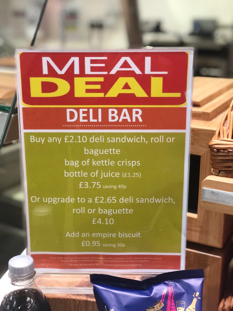 LStoreys's tweet image. Introducing the craigforth meal deal available through the campus  #new #mealdeal #sandwich #kettlecrisp #bottledjuice #delibar #stirling #oneteam #foodies #chefs #welovethisbusiness @lynnywinny_lynn @georgegunn2303