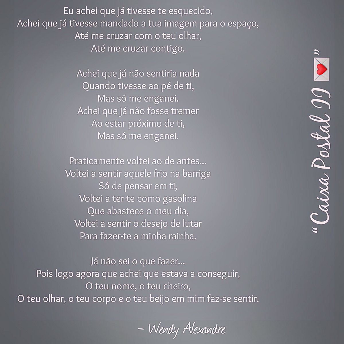 wendy_alexandre's tweet photo. “Caixa Postal II 💌” #WendyAlexandre✍🏾 https://t.co/c1ENfE8i5x