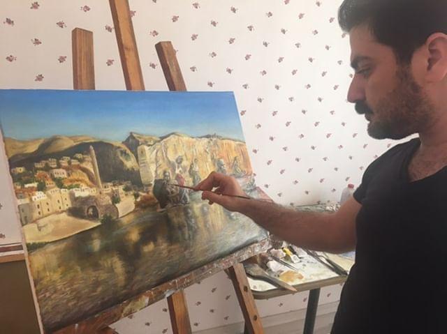 HasankeyfKoord's tweet photo. Hasankeyf ve Dicle'nin çığlığına Diyarbakır'dan Süleyman Kızıldağ adlı yurttaş (@suleyman716) fırçasıyla, dokunuşuyla ses olmuş. Herkesin Hasankeyf ve Dicle Vadisi için yapacağı bir şey vardır. Bu tarih bu doğa hepimizin. 
#HasankeyfİçinGeçDeğil
#SaveHasankeyf
#SaveTigris https://t.co/pNxYPTSs4M