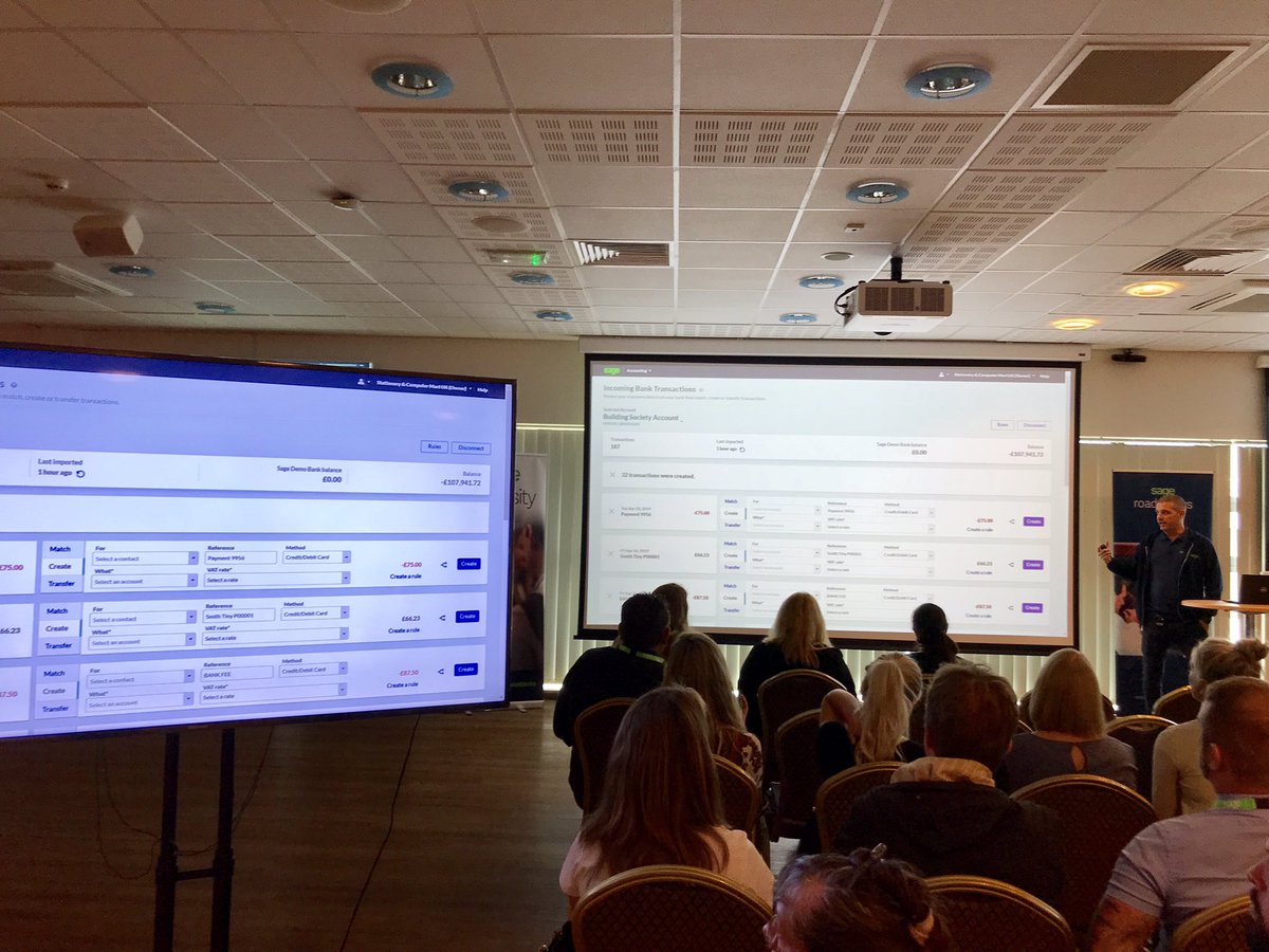 <a href="/sageuk/">Sage UK</a> #sageroadshow #effortlessbankingwithbankfeeds <a href="/alex_irving_85/">Alex Irving</a> showing how it’s done