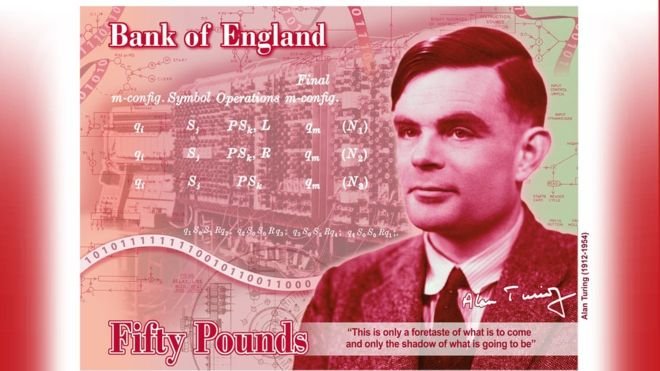 vaughanbell's tweet photo. Alan Turing to be new face of the Bank of England's £50 note https://t.co/qV6vpzXw0h https://t.co/TD1V7FcYzp
