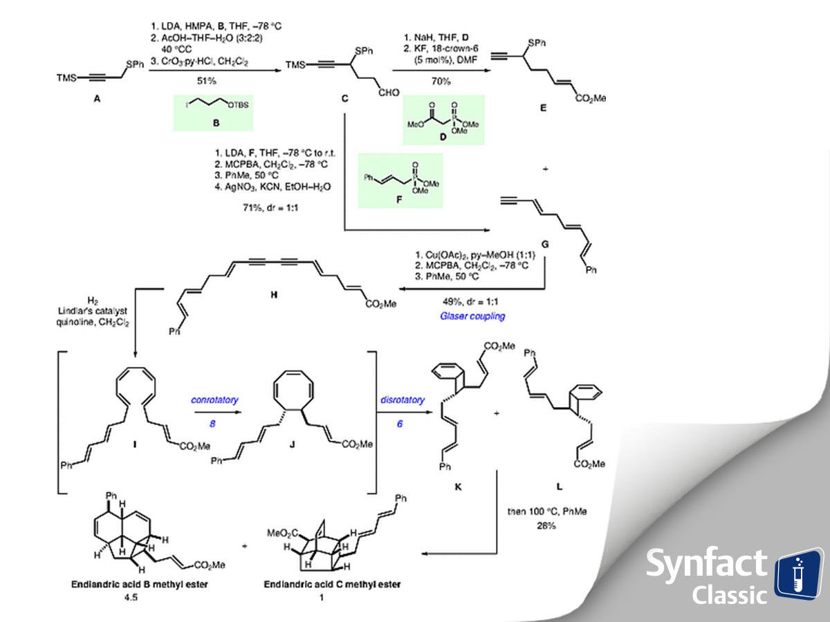thiemechemistry's tweet photo. It's time for another #SYNFACTClassic!🎉
In 1982, K. C. Nicolaou and co-workers reported the biomimetic synthesis of the endiandric acids. ➡️ https://t.co/wcAswwmde6 👏
Erick Carreira and Pultar highlighted their great achievement in SYNFACTS.😊
@ETH_en @CarreiraGroup https://t.co/zsp9mLHL1U