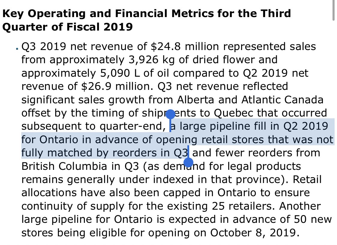 rubiconcapital_'s tweet photo. Most troubling part of the big $OGI $OGI.v miss is the following.
There was no warning for investors last Q that this pipeline fill would not repeat.
I would question why it wasn’t repeated.
#channelstuffing https://t.co/4KMsj8iANN