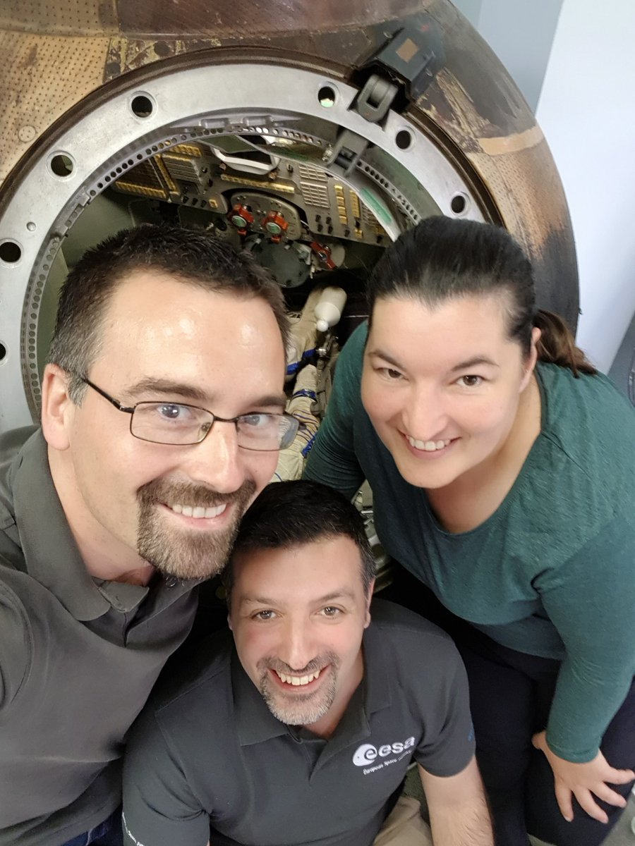 Romain_CHARLES's tweet photo. The @esa crew support team is now complete for the #Beyond launch campaign! Today's stop was at #Energya museum. cc @AusAndgie7 https://t.co/X8hwPcBZpU