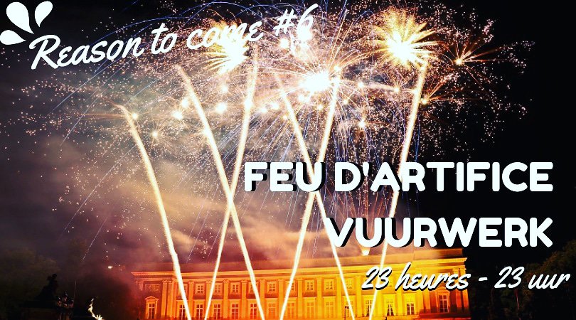 FEU D'ARTIFICE - VUURWERK ! Des milliers d'étoiles illumineront le ciel bruxellois à 23 heures tiré depuis les Jardins du Palais des Académies! Duizenden sterren zullen de Brusselse hemel kleuren om 23 uur. Afspraak Paleizenplein - Rendez-vous Place des Palais!#be2107