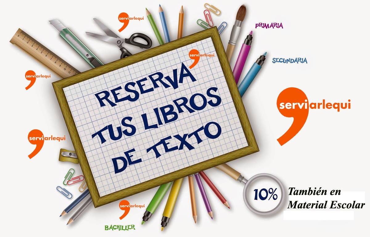 Serviarlequi's tweet photo. Tus libros de texto para el nuevo curso escolar y material escolar 2019-2020 con un 10% de descuento directo!!!!!

En SERVIARELQUI encontrarás tus libros de texto para el nuevo curso 2019-2020 y material escolar con un 10% de descuento directo. https://t.co/xzueyO2TGD