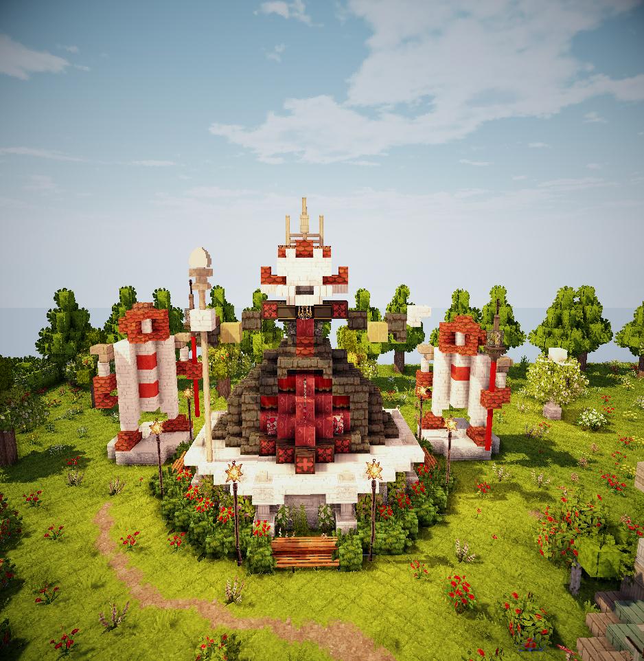 泥まんじゅう マイクラ建築 マイクラ建築勉強会 の後半に作った物です 3日目には ｓｆクリーチャーとハートの女王を 4日目には メルヘン城の前で庭園をいじってました 今回も濃くて楽しいイベントでした そんな場を作って下さった運営様 から