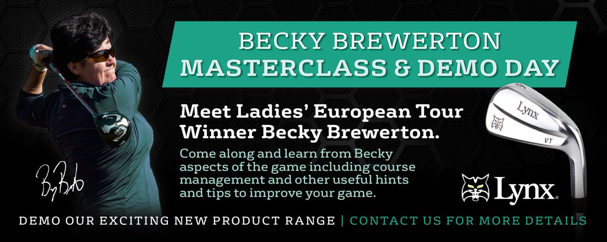 DemoLynx's tweet photo. BECKY BREWERTON MASTERCLASS ALERT!!! ⚠️Brighton &amp; Hove Golf Club on Thursday 18th July 1pm, appointments to follow - Email our Demo Manager Andy at andy@lynxgolf.co.uk for more details @LynxGolfGlobal @BrightonGolf #lynxgolf #demoday https://t.co/2KaY4GYgiY