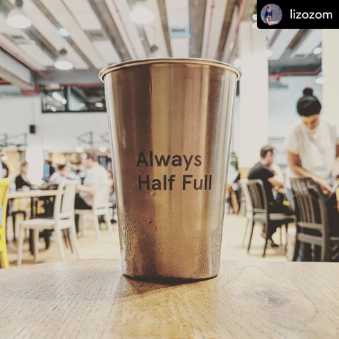 LifeAtElastic's tweet photo. "No matter where I choose to work from, the glass is #alwayshalffull!" This #MondayMotivation brought to us by @Lizozom!💡👏#LifeAtElastic https://t.co/3xagXxHKyg