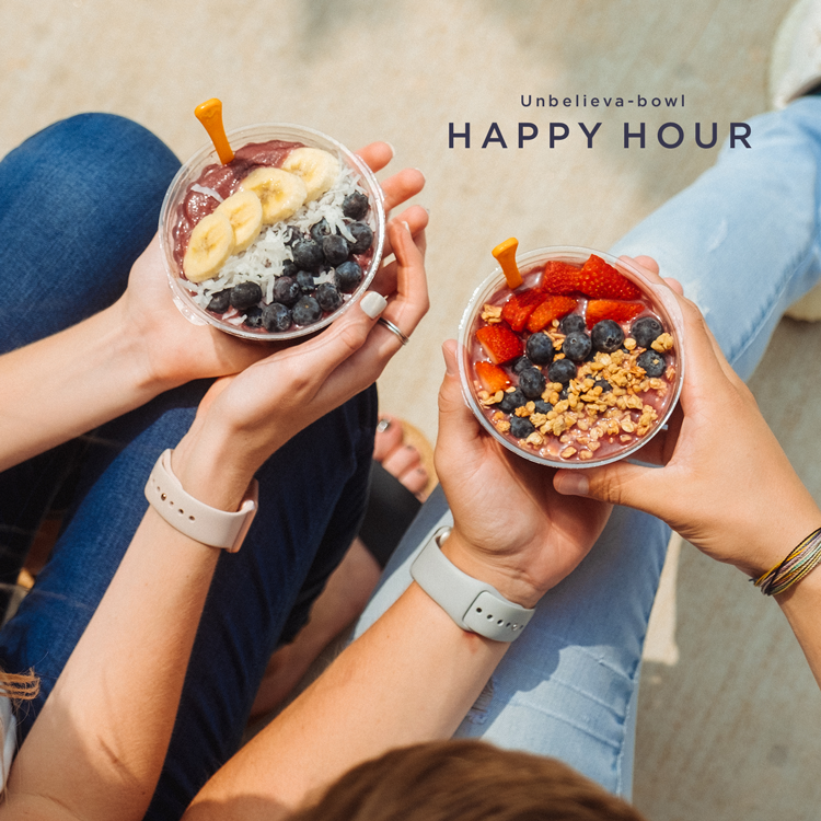 Join us for an Unbelieva-bowl Happy Hour featuring our new Acai Bowls! Stop in the store from 2-5pm July 15-17 to receive half-off an Acai Bowl. 

Download coupon here: orangeleafyogurt.com/promo-page/unb…