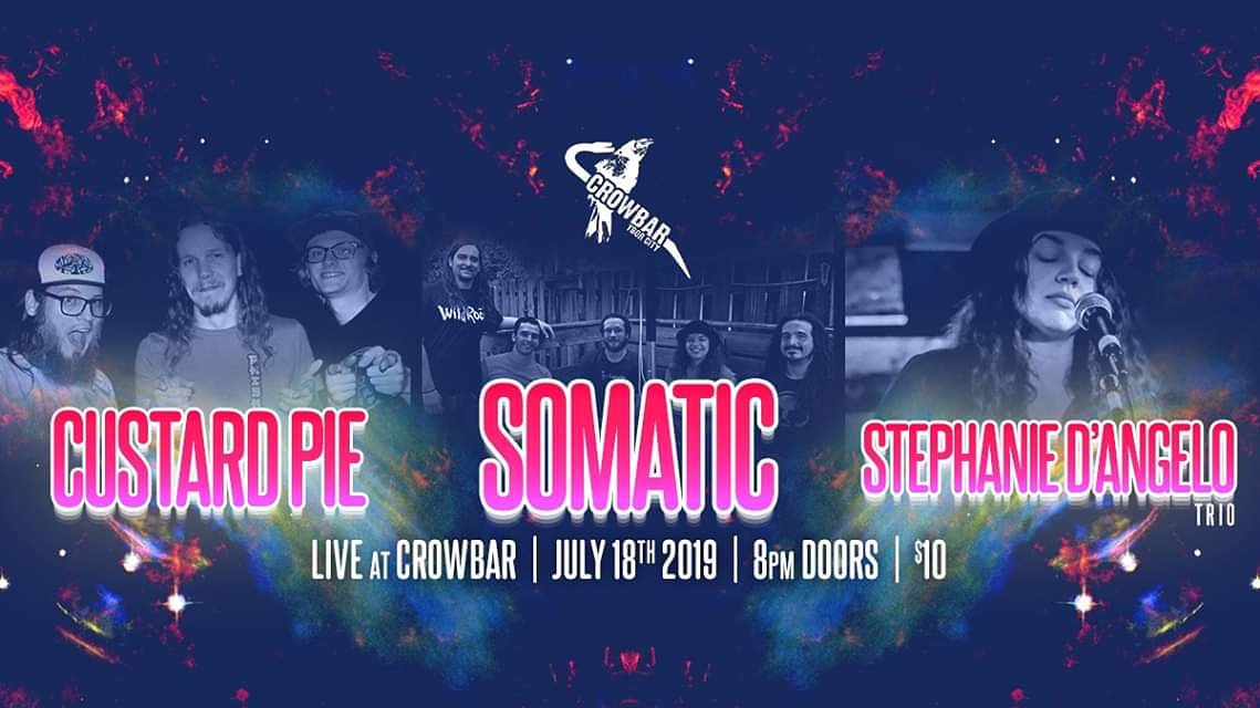 #crowbaryborcity this Thursday featuring #custardpiejams #somatic and #stephaniedangelotrio 🌕🥧🌕🥧🌕🥧🌕🥧