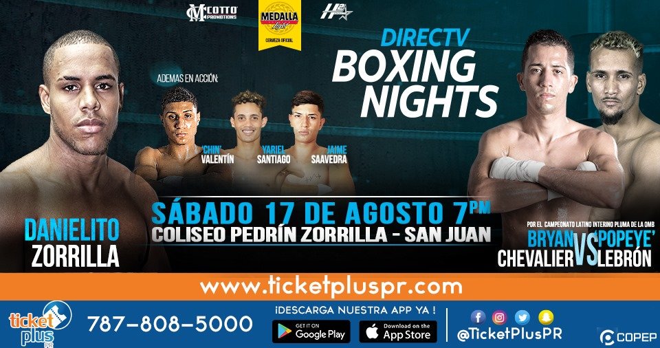 ticketpluspr's tweet image. ¡@DIRECTVPR trae la noche de 🥊 más brutal que te puedas imaginar!

Boletos ➡️ bit.ly/DirecTVBoxingN…

#TicketPlusPR