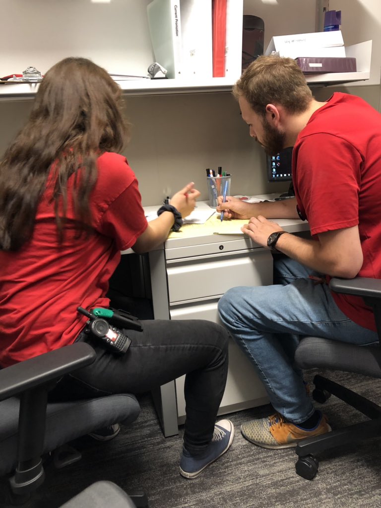 Toy experts Ethan and Cheyenne planning the upcoming toy transition! Love seeing my team take complete ownership of their business! 🤗 @lindsayholicky <a href="/emily_lindaaaa/">Emily Linder</a>