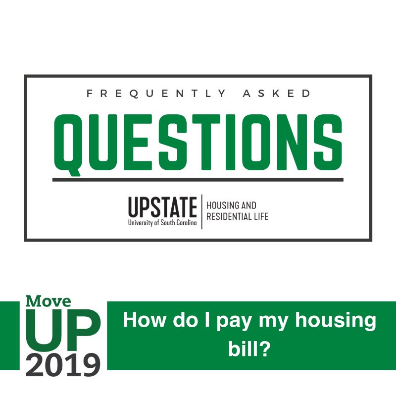 UpstateHRL's tweet photo. Your tuition and fees bill will be available online July 18, 2019. You can pay your bill online through Self Service Carolina by e-check or credit card or in person in the Student Account Services Office. Tuition and fees are due by August 14, 2019 #MoveUP2019 #MoveUPFAQ 🖤❓💚 https://t.co/ODZr58bWxD