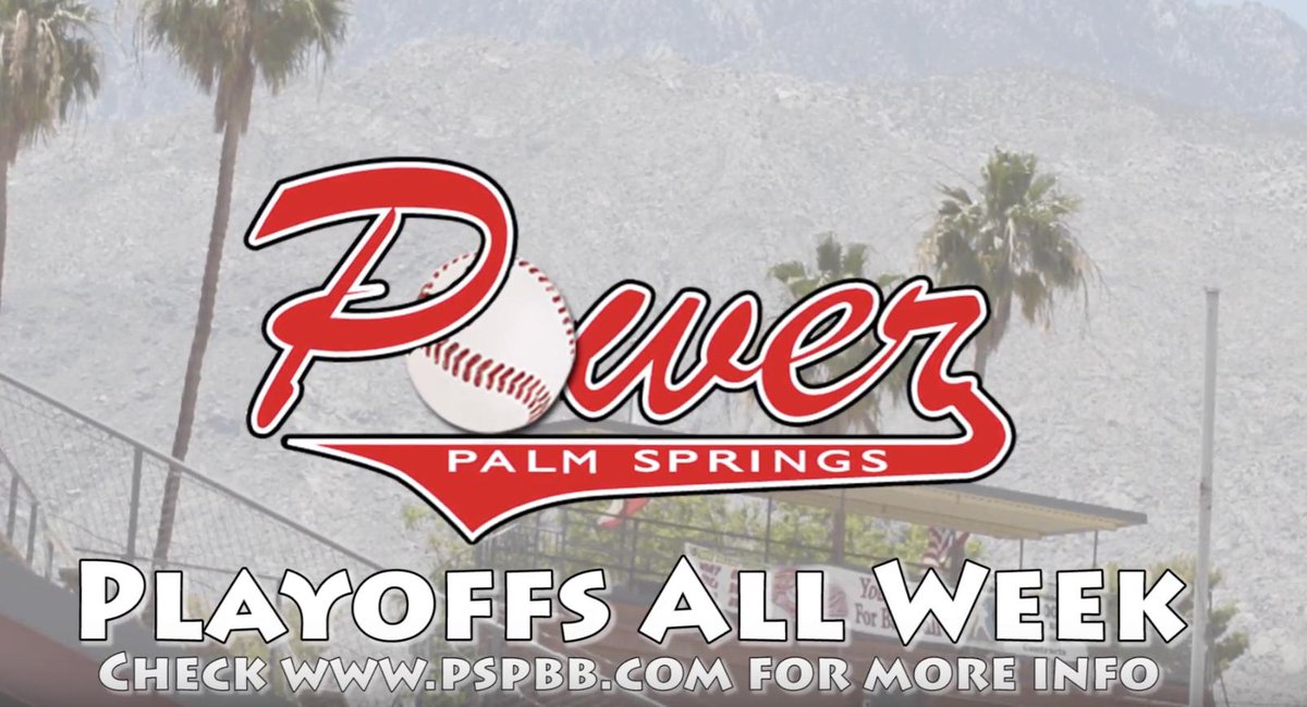 reiff_sports's tweet photo. Playoffs? Playoffs? #SCCBL playoffs start at Palm Springs at 7 on Tuesday. @SoCalStros vs @PSPowerBaseball https://t.co/p3vOeDQzMb #palmsprings #baseball #college https://t.co/R4M6mWY9Mw
