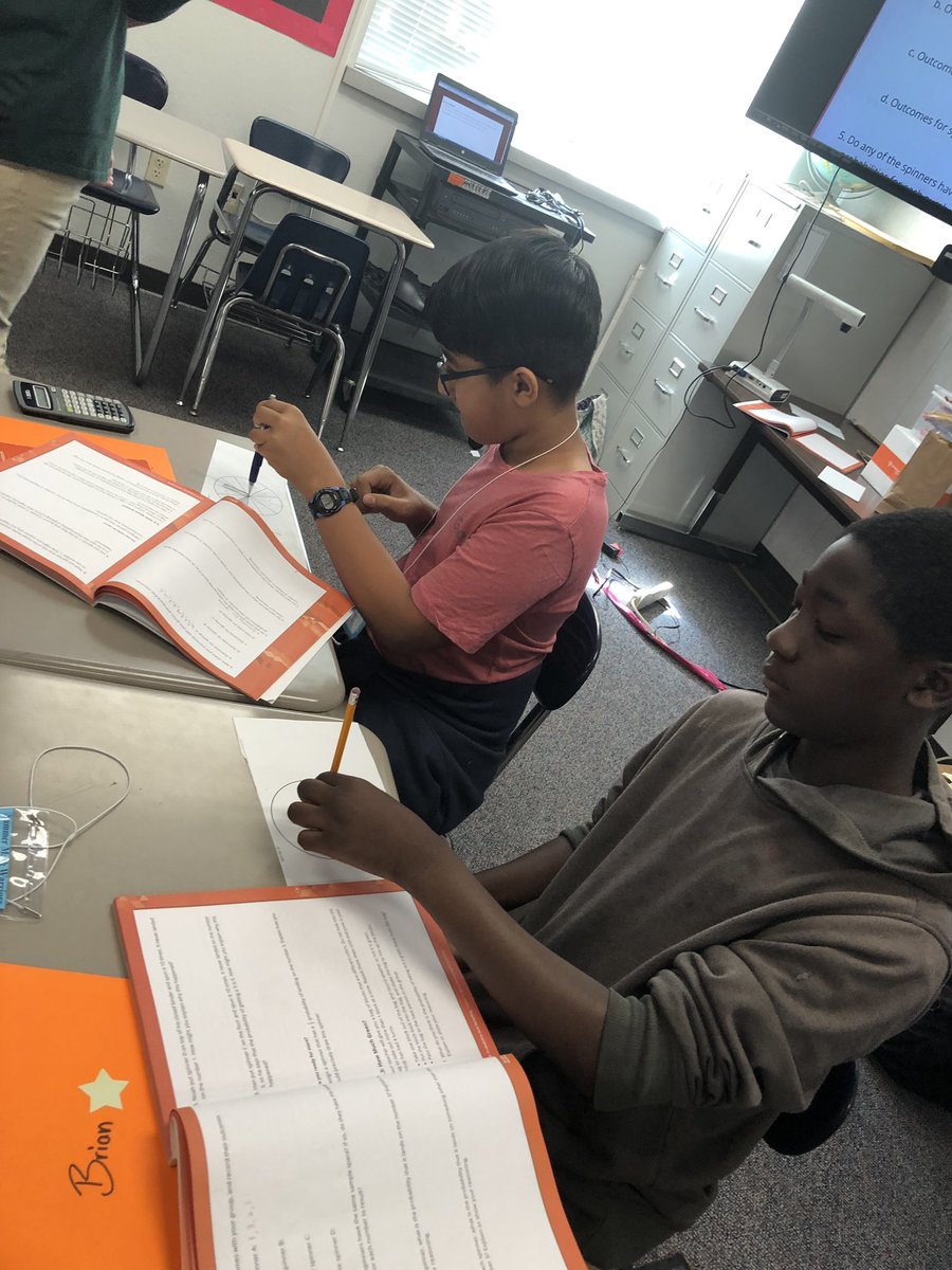 mariamac09's tweet photo. Finding probability using spinners! @RoushRoushy @chrisharr27 @hoko221 @KristenWitt13 @openupresources #mathwarriors https://t.co/OzqZ7EdfjI