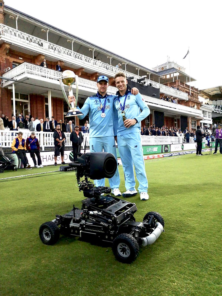 batcam's tweet photo. Three machines In one photo at the top of their game when it matters.  #batcam #batcamdrive #cricketworldcup #england #newzealand Still can’t get over this game finished and how it all unfolded. @SkyCricket @JoshButler @JasonRoy20 @ECB_cricket @HomeOfCricket https://t.co/Gz5bTzIfEg