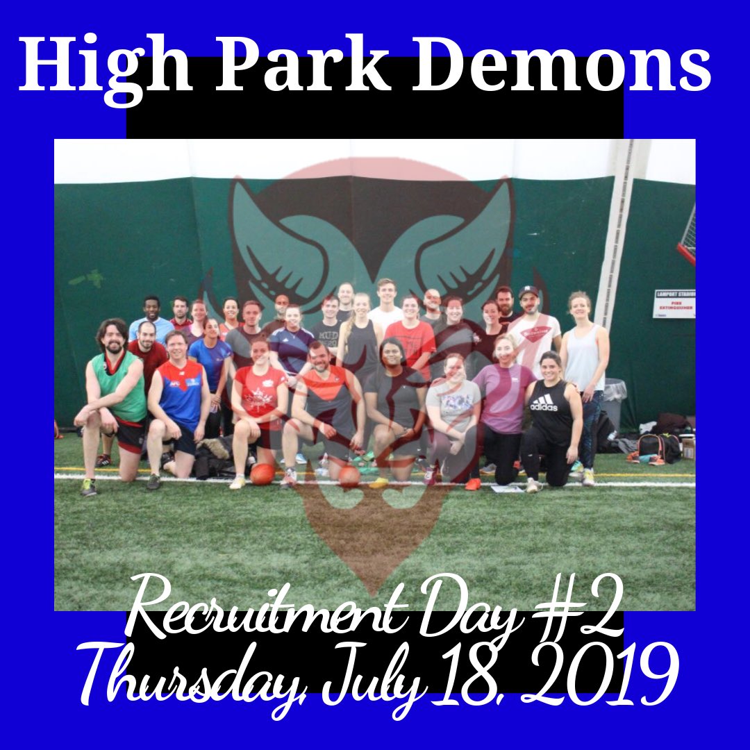 Our second and final recruitment day is coming up this Thursday, July 18. We will be at Bloor Collegiate Institute at 6:30pm. Come out and join us a kick, some fun, a couple of prizes and a few of beers !