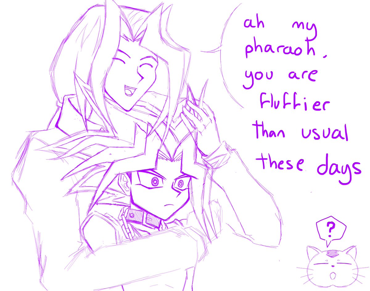 kyrogeki's tweet photo. Banner needs to open his eyes sometimes. 

#yugi #yami #atem #pharaoh #yugioh #banner #wip https://t.co/x9PXmA5GL0