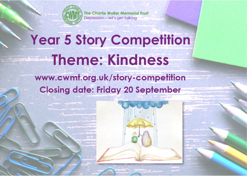 CharlieWallerUK's tweet image. We’re inviting Year 5 children to write a story and enter our exciting competition this summer!

The theme is kindness, stories can be 100-1000 words long, and the deadline for entries is Friday 20 September.

Read more at cwmt.org.uk/story-competit… 

#creative #writing #edchat #ks2