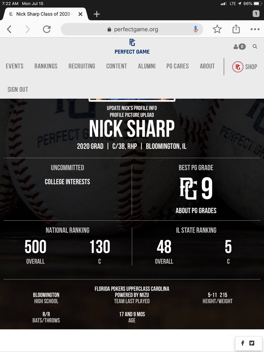sharpke64's tweet photo. Uncommitted C / 3B / RHP 2020 @Nick_Sharp5 continually working hard to improve... Increased his @PerfectGameUSA grade from 7.5 to a 9 after the Sunshine South Showcase in Tomball TX https://t.co/MepyExM3fs