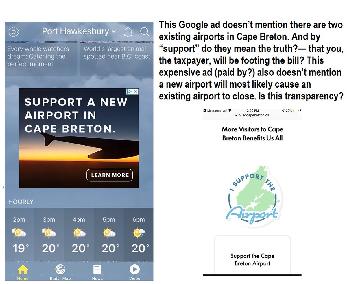 BCBporthawk's tweet photo. Cape Breton already has two airports @MayorCBRM https://t.co/y4YK05a9LY