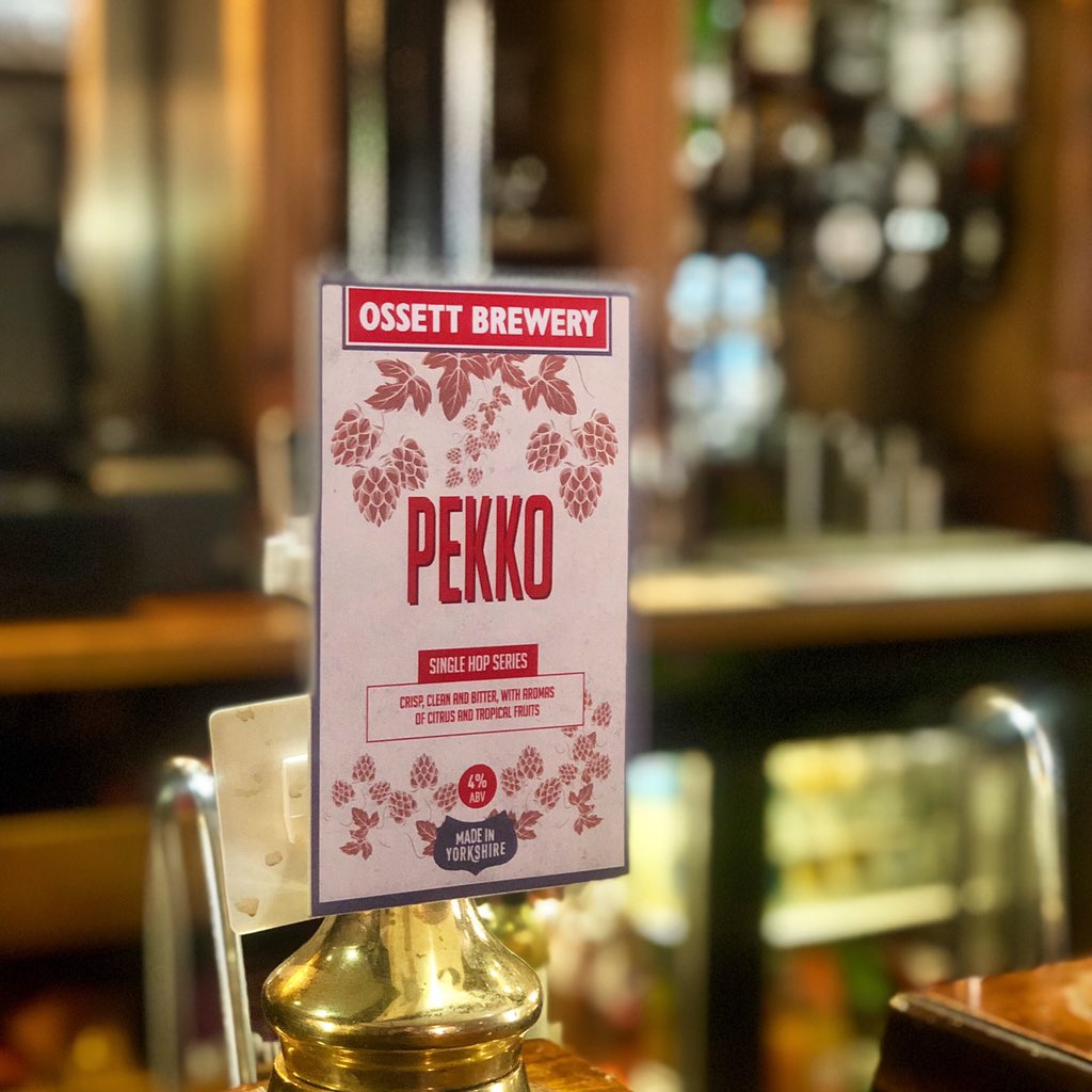 ossettbrewery's tweet photo. PEKKO our Single Hop Series seasonal on the bar @ The Flowerpot  in Mirfield🌻

Say goodbye to those Monday blues and give it a try 🍻 https://t.co/7jonQNv3yU