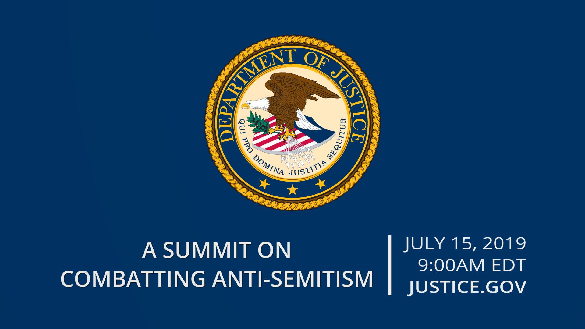 Justice Department on Twitter "The Department of Justice will hold a Summit on Combatting Anti