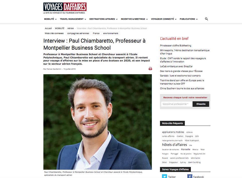pchiambaretto's tweet photo. Mon interview par @Guillemin_F dans @voyagesaffaires sur l'écotaxe aérienne et ses limites pour réduire l'impact environnemental du transport aérien.
A lire ici : https://t.co/0rbzNVCnny
@Montpellier_BS @Polytechnique @AvgeeksFR
#ecotaxe #avgeek #MBSprof https://t.co/dVs1XMSdJA