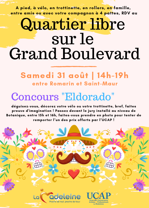 LaMadeleine_59's tweet photo. 🚲🤸‍♂️ Parcourez le Grand Boulevard sans voiture et à votre allure : c'est Quartier Libre ! 🛴🛹 Concours, fanfare, stands... L'édition 2019 vous réserve différentes nouveautés !

📅 Samedi 31 août de 14h à 19h
☀️Accès libre et gratuit
Plus d'infos : https://t.co/l8Av6zm8w2 https://t.co/f98OAIMmMK
