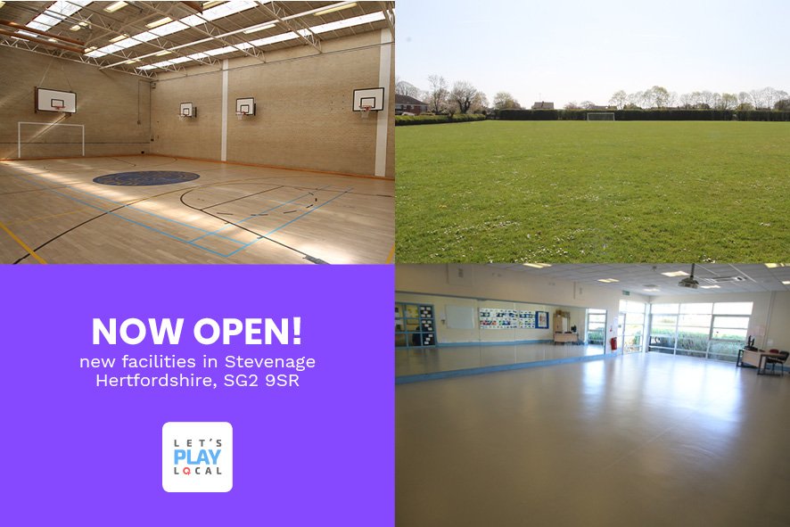 LetsPlayLocal's tweet image. 📣New venue open in #Stevenage. One off, block bookings and group bookings welcome in our sports and leisure facilities.⚽️🏀🎾 Book here 👉 letsplaylocal.co.uk/venue/barnwell…
