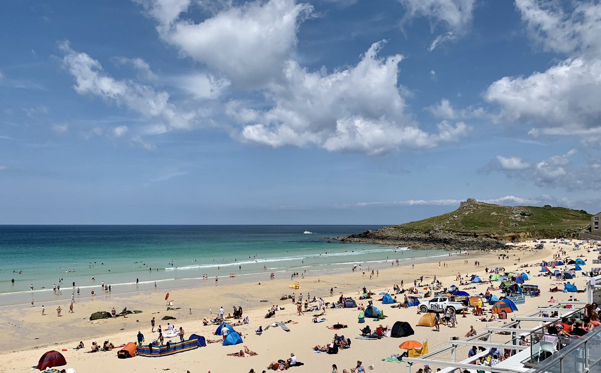 Good afternoon from #Porthmeor in #Cornwall 💕