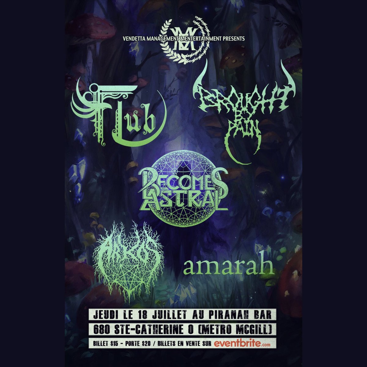 This Thursday at Piranha! @VendettaMGMT