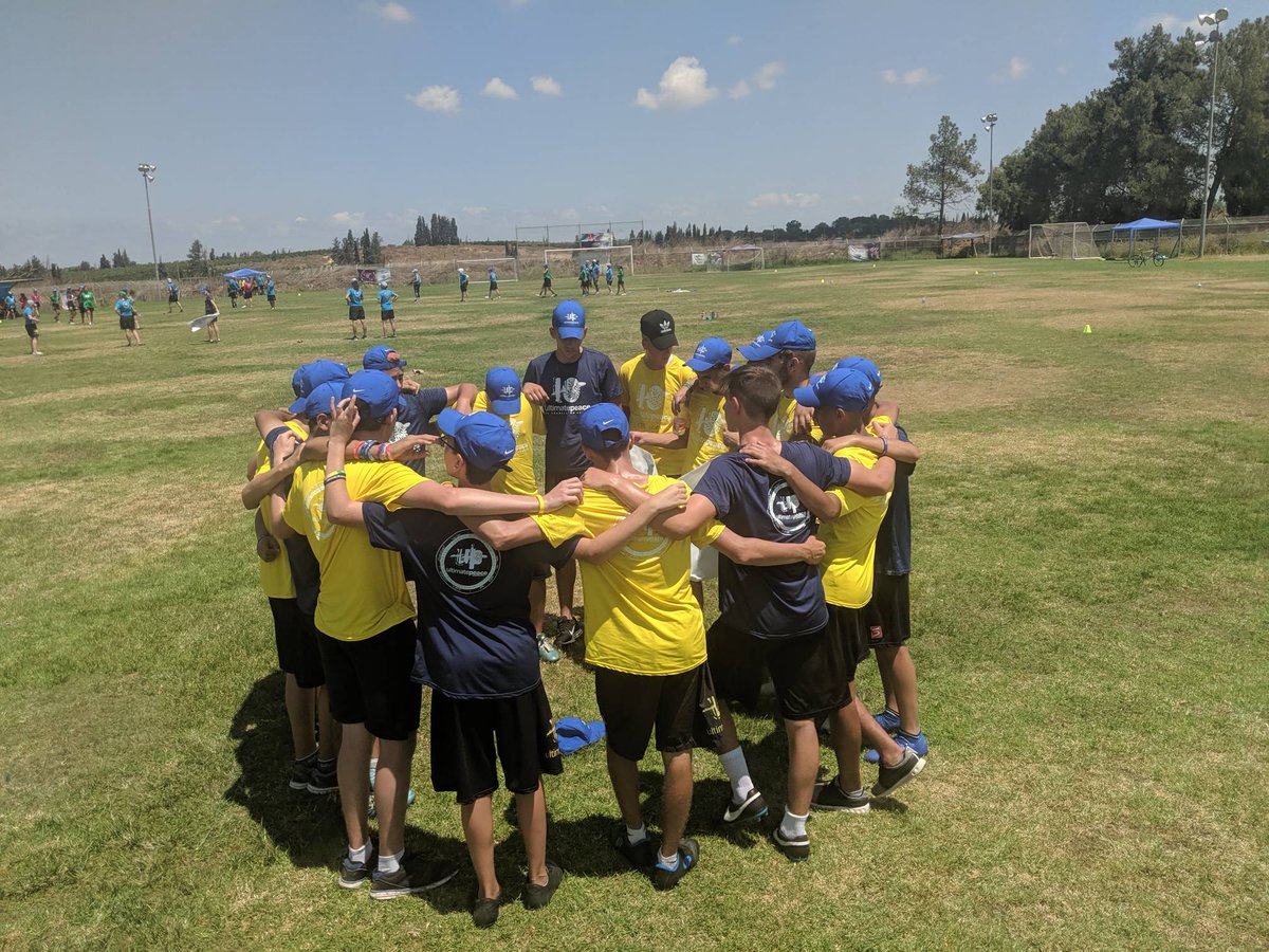 UltimatePeace's tweet photo. Post-Scrimmage spirit circles (without coaches) are a #CampUP standard. Players don't need coaches to talk to one another! #CampUP2019 #spiritcircles #tradition https://t.co/imCLkU0qIk