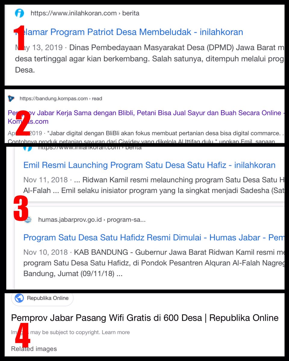 Alhamdulillah tahun ini dgn 9 inovasi desa, jumlah status Desa Terbaik (Mandiri) naik jumlahnya dari 37 menjadi 79. Dalam 5 Tahun ke depan kami akan banyak fokus di pedesaan, krn kami meyakini cita-cita Indonesia adil makmur akan tercapai jika desanya maju & sejahtera #JABARJUARA