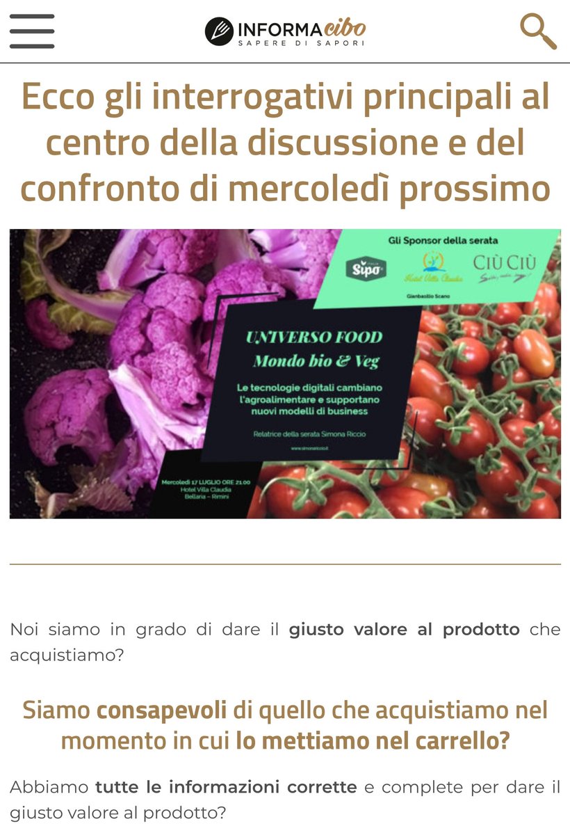 EdTroiano's tweet photo. Food: il mondo bio&veg raccontato e spiegato da @Simona_Riccio in riva al mare
All’Hotel Villa Claudia a #Bellaria di Rimini: #17luglio
Tutto su #Informacibo
https://t.co/MqToP3nc5W
@savinovurchio
@GianbasilioS
@gsantambrogio1
@pino_zuliani
@paoloigna1
@cdechef @BIMturismo https://t.co/CmXWBzPXhd