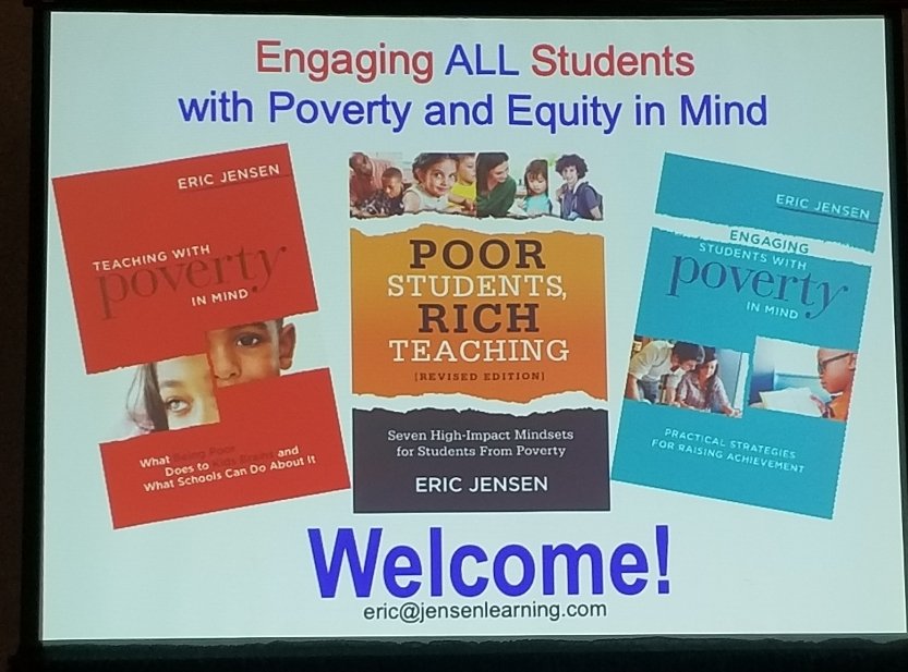 tamtamwise's tweet photo. Teaching & Engaging with Poverty in mind with Eric Jensen #EngagingStudentswithPovertyinMind #PoorStudentsRichTeaching #TurnaroundToolsfortheTeenageBrain #PoorStudentsRicherTeaching #ToolsforEngagement #welcometosneed #twpim @Aliefsneed @AliefISD @AliefProud @EricJensenBrain https://t.co/ZYaYqcGY7D