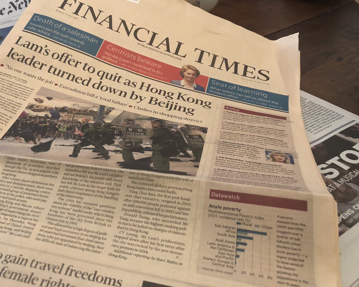 Even in a digital age, it’s still striking to look at the front page of a newspaper and see coverage of your organization’s work on a vital issue. On the front of today’s <a href="/FT/">Financial Times</a>: the data analysis by <a href="/UNDP/">UN Development</a> and <a href="/ophi_oxford/">OPHI</a> raising the alarm about #poverty #inequalities
