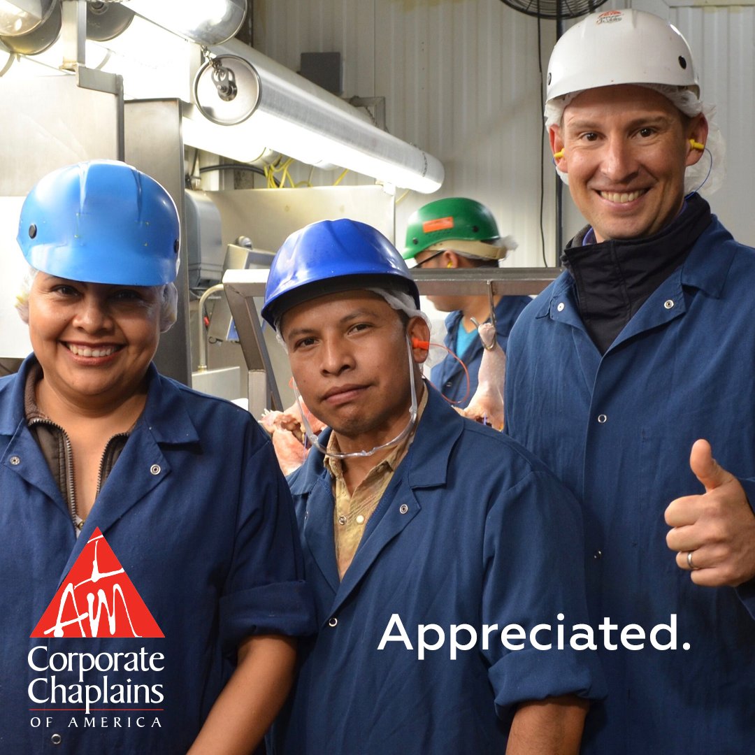 CorpChapAmerica's tweet photo. People need to know they are valued - because they are.
#valued #appreciated #employees #chaplains #CorporateChaplainsofAmerica https://t.co/RZw12UVERV
