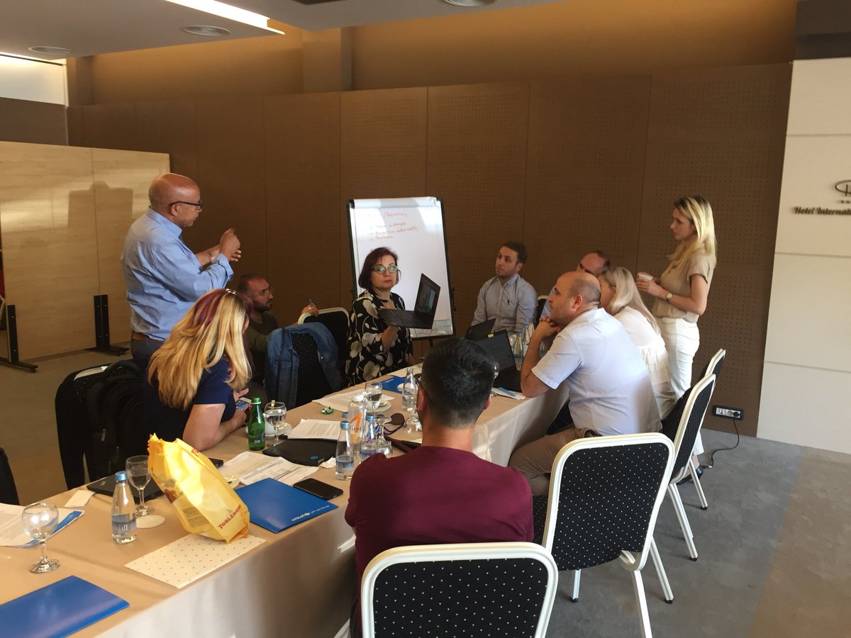 UNICEFKosovo's tweet photo. From theory to practice! Group work is currently taking place by using funnel approach to select 3/4 issues which UNICEF should address in the next 5 year programme! https://t.co/HTFVN6MaYW