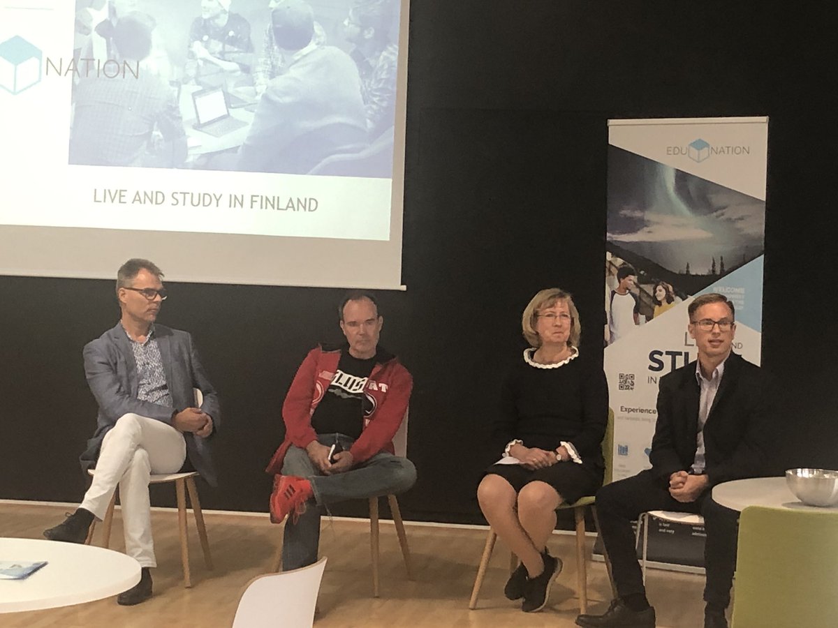 KatiFager's tweet photo. Why ”why are you are” the first question we ask from foreigners in #Finland? We need to change our own mindset toward our country! States @pvesterbacka in @EdunationFin panel discussion @crazytownoy https://t.co/C6A4BSxjJp