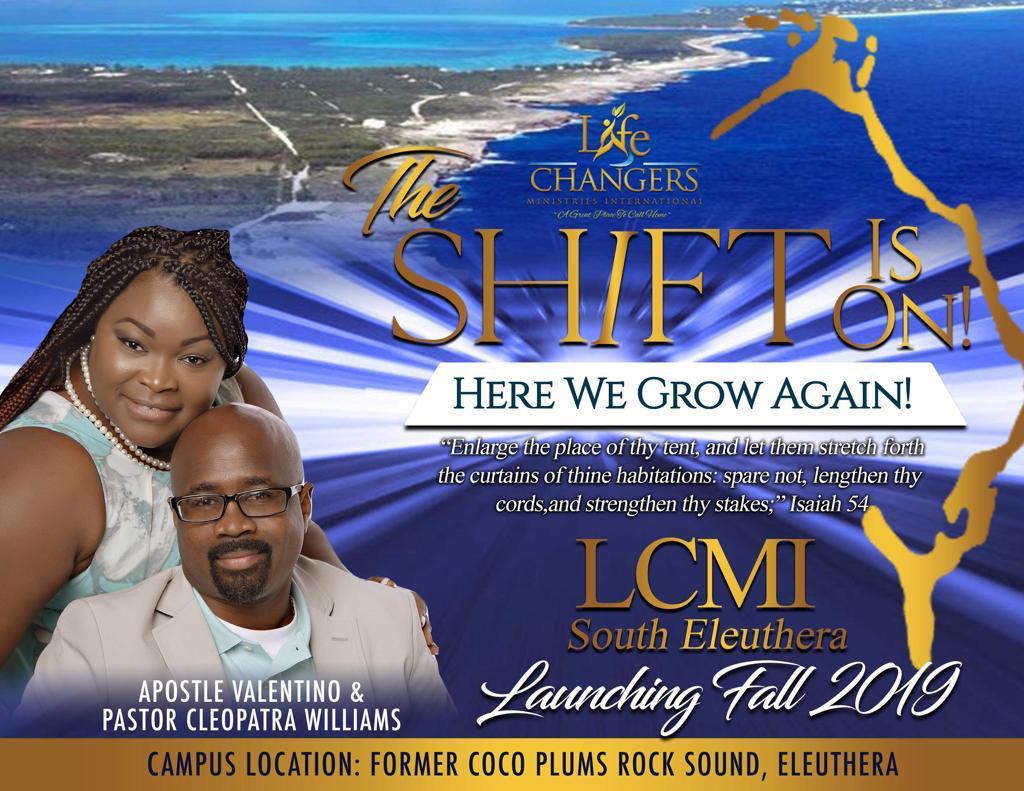 LCMIBahamas's tweet photo. Life Changers Ministries International is on the move! We are pleased to announce that launching this fall is our 2nd campus all the way in Rock Sound, Eleuthera. Truly the Shift is On and we are excited about what God in doing through our leaders and this ministry! https://t.co/btGwZ0tO5a