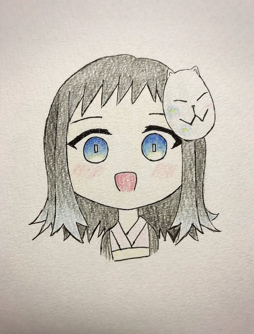 ゆいなさんがTwitterに投稿した真菰(鬼滅の刃)のイラスト。