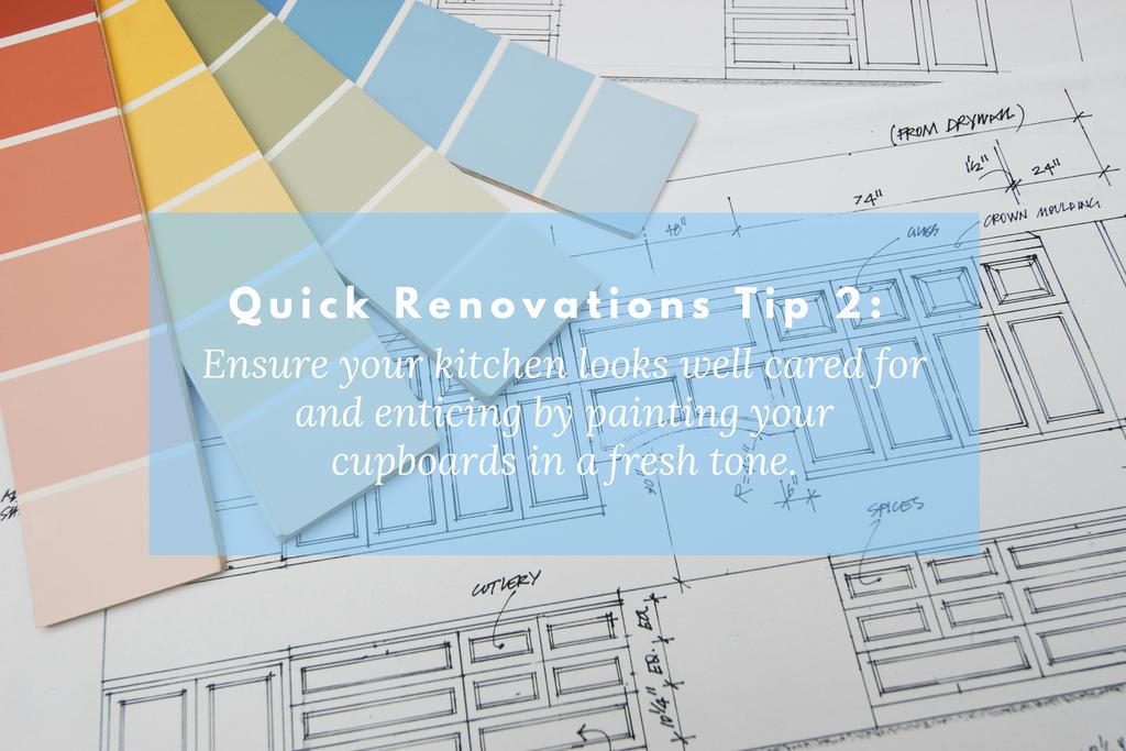 Our second easy renovation tip is to freshen up your kitchen. Simple changes such as newly painted cupboards with upgraded handles, refinished floors or new appliances can transform your space and make prospective buyers swoon.