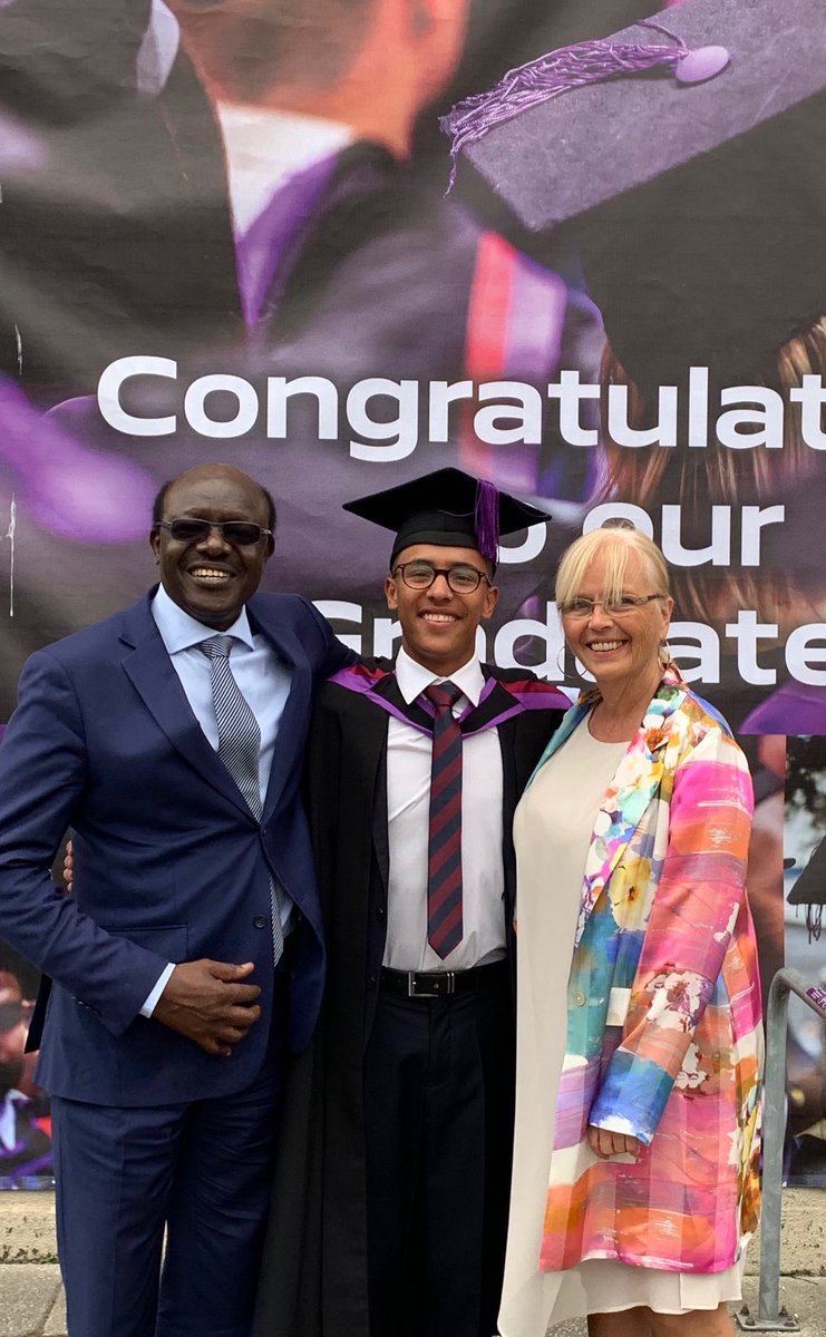 DrMukhisaKituyi's tweet photo. It is felicitations all around as our last borne Masalule aka Masa graduates with honors in Mechanical Engineering https://t.co/UJ0iYqP6ut