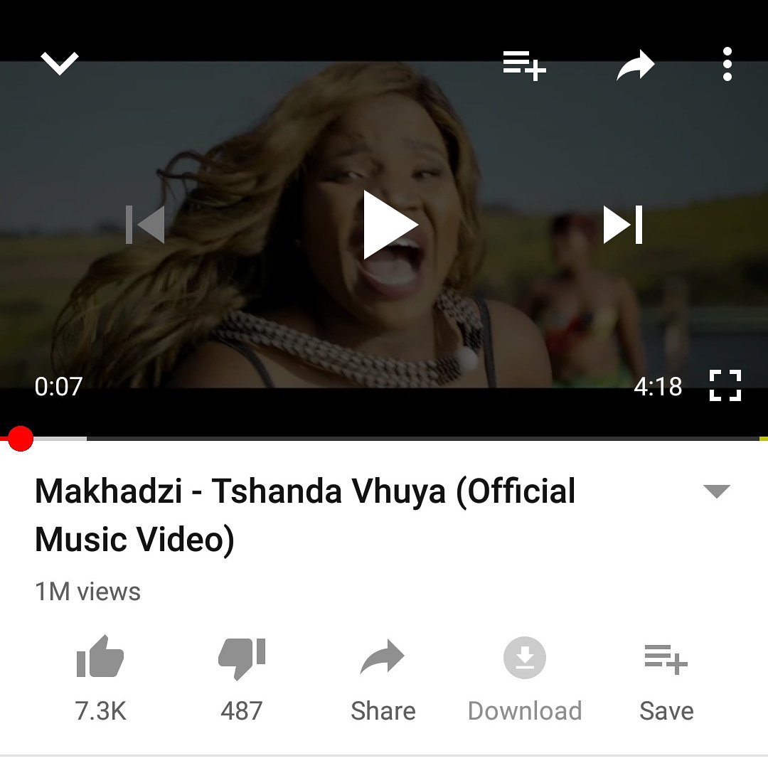 RitaDeeDiva1's tweet photo. Makhadzi's hit track Tshanda Vhuya have reached 1 million views on YouTube
Congratulations to Makhadzi 
#Tshikwama
#tomhollandbetterprayup #SaveMuang #ALGNIG @ChannelOAfrica @themorninglive @makhadzimuimbi https://t.co/MJi3Ckq4LL