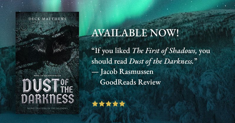 It's live! DUST OF THE DARKNESS is now available on Amazon and Kindle Unlimited!

amazon.com/dp/B07T6JML9C

This story picks up right where THE FIRST OF SHADOWS leaves off, and is packed with hard-hitting action and growing intrigue! Get your copy today.