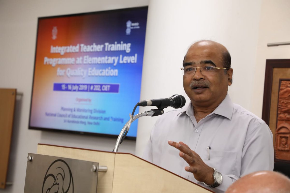 ncert's tweet photo. #Glimpses of the Inaugural session of #Integrated #Teacher #Training Programme at #ElementaryLevel for #QualityEducation" being Organised from 15-16 July 2019 by Planning & Monitoring Division, NCERT.
@HRDMinistry @IBE_UNESCO @DrRPNishank @hk_senapaty @ap_behera @KVS_HQ https://t.co/oP29u7b5bM